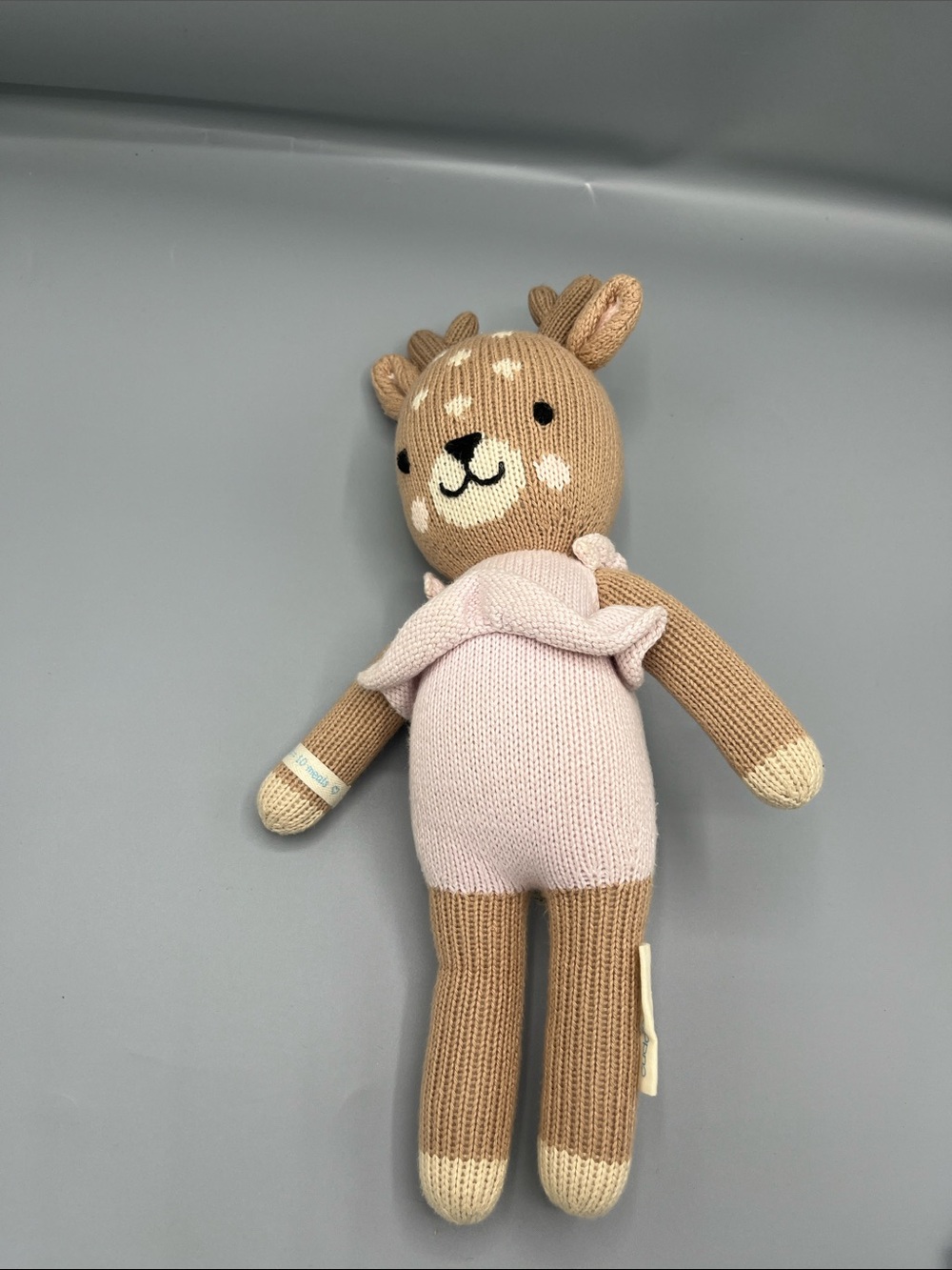 Cuddle + Kind Violet the Fawn Hand Knit Deer Plush